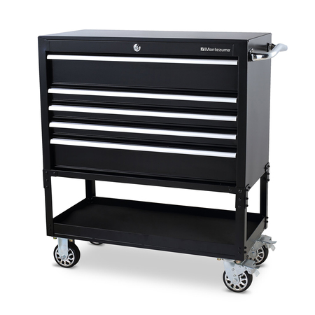 Montezuma Utility Cart, 5-Drawer, 36" BK3605UC